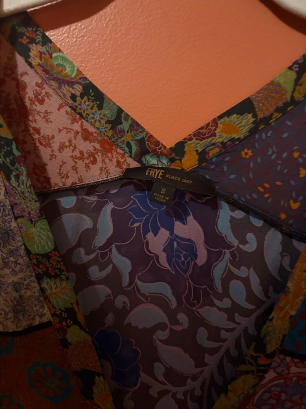 Boho Patchwork Maxi Duster with Mixed Prints - Picture 4 of 5